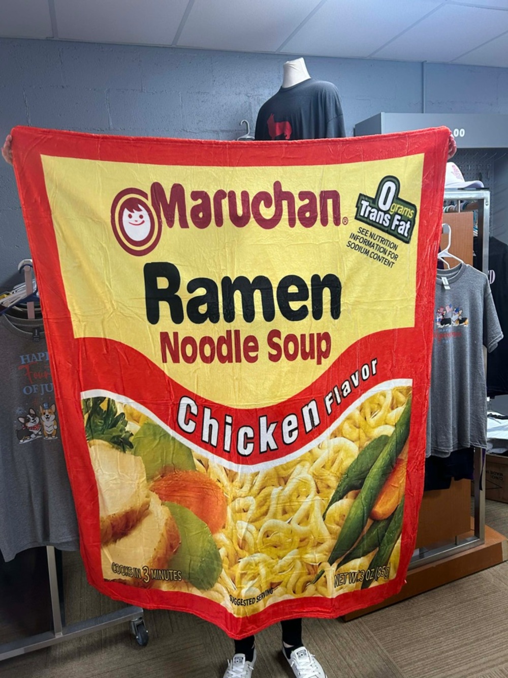 Throw Blanket  50“ x 60” Roman noodles